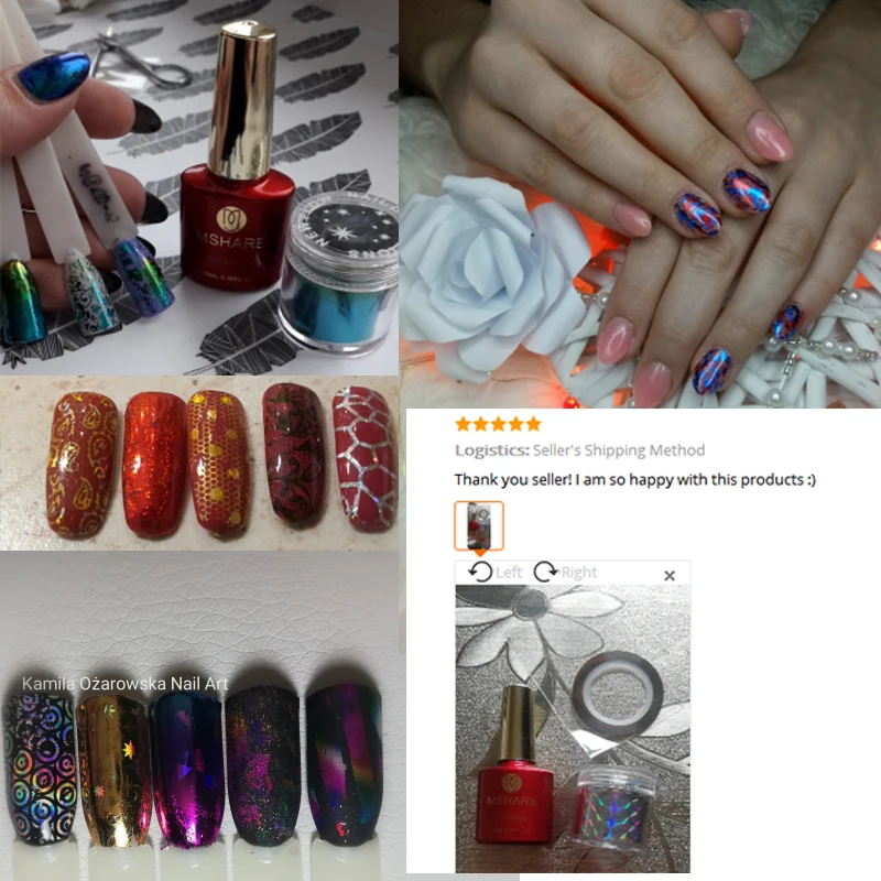 MSHARE фольга для ногтей Гель лак клейкая пленка ногтей|Гель ногтей| |