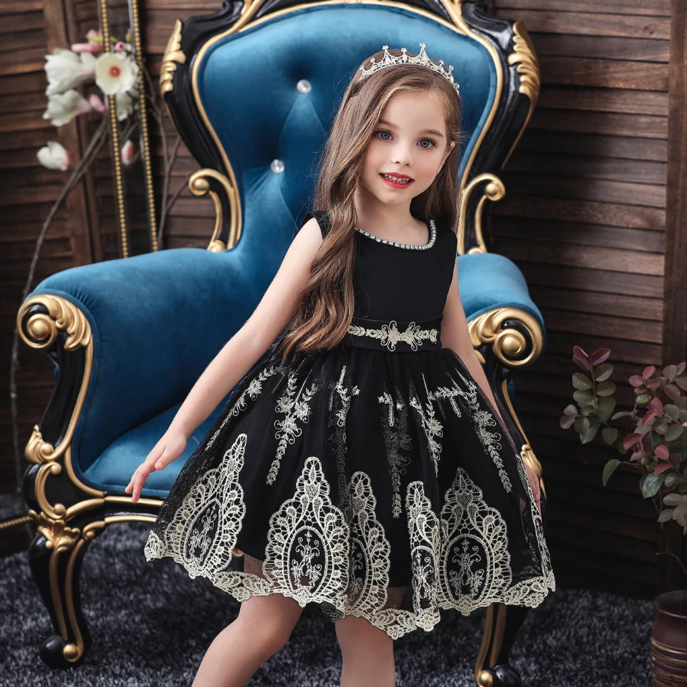 Платья для девочек Костюм принцессы из шифона на свадьбу Vestidos Одежда малышей