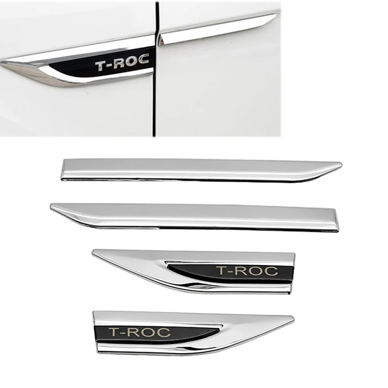 Для VW TROC 17 20 сторона крыло дверь эмблема на значок Стикеры Накладка для T ROC 2017 2018