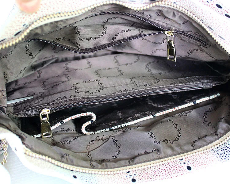 

GINYEZI Snake leather bag fashion snake printed leather women's handbag big shoulder bag tramp Bucket Bag