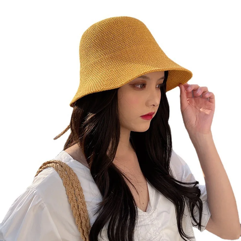 

Hat lady spring fashion casual sun hat women sunscreen UV protection new solid color fisherman hat