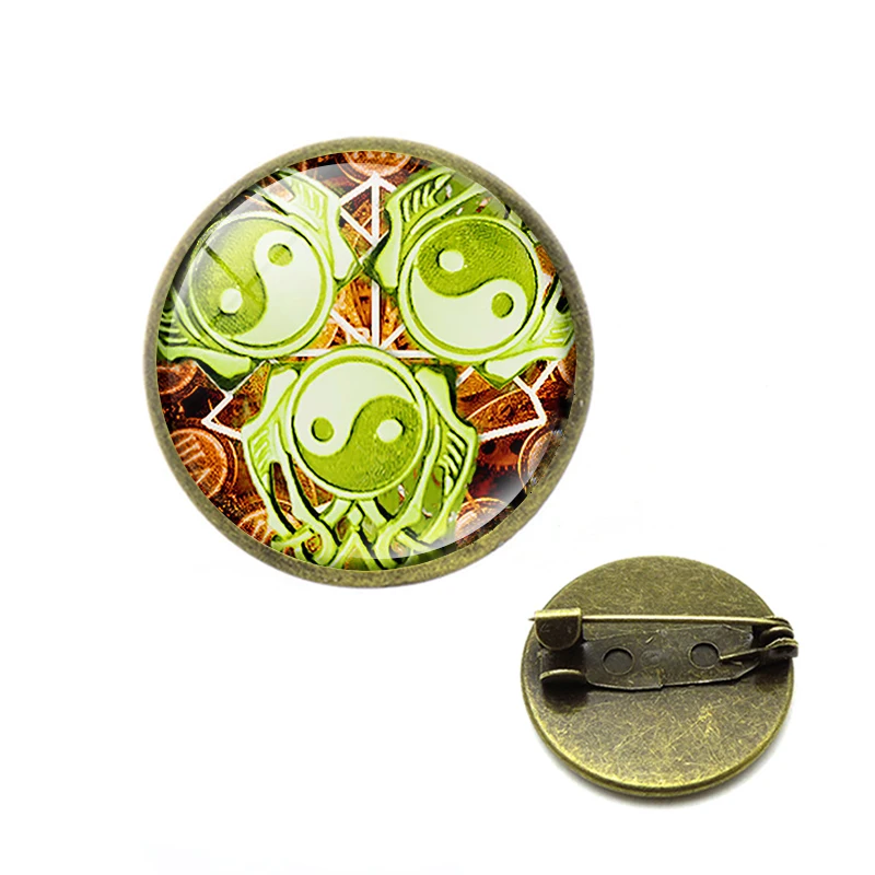 Новый Инь (железная Гуаньинь) Ян сплетен Броши нетрадиционной брошь шпильки Ying