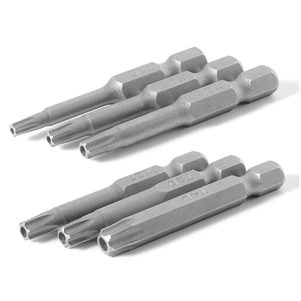 

8/12pcs 1/4 Inch Hexagonal Torx Head Screw Driver Bits Magnetic Set Tools 50mm Length MJJ88