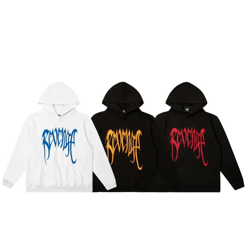 

2021 Revenge Xxxtentacion Hoodies Embroidery Sweatshirts Men and Women Loose Ovesize Hip Hop Cotton Hooded Streetwear Pullover