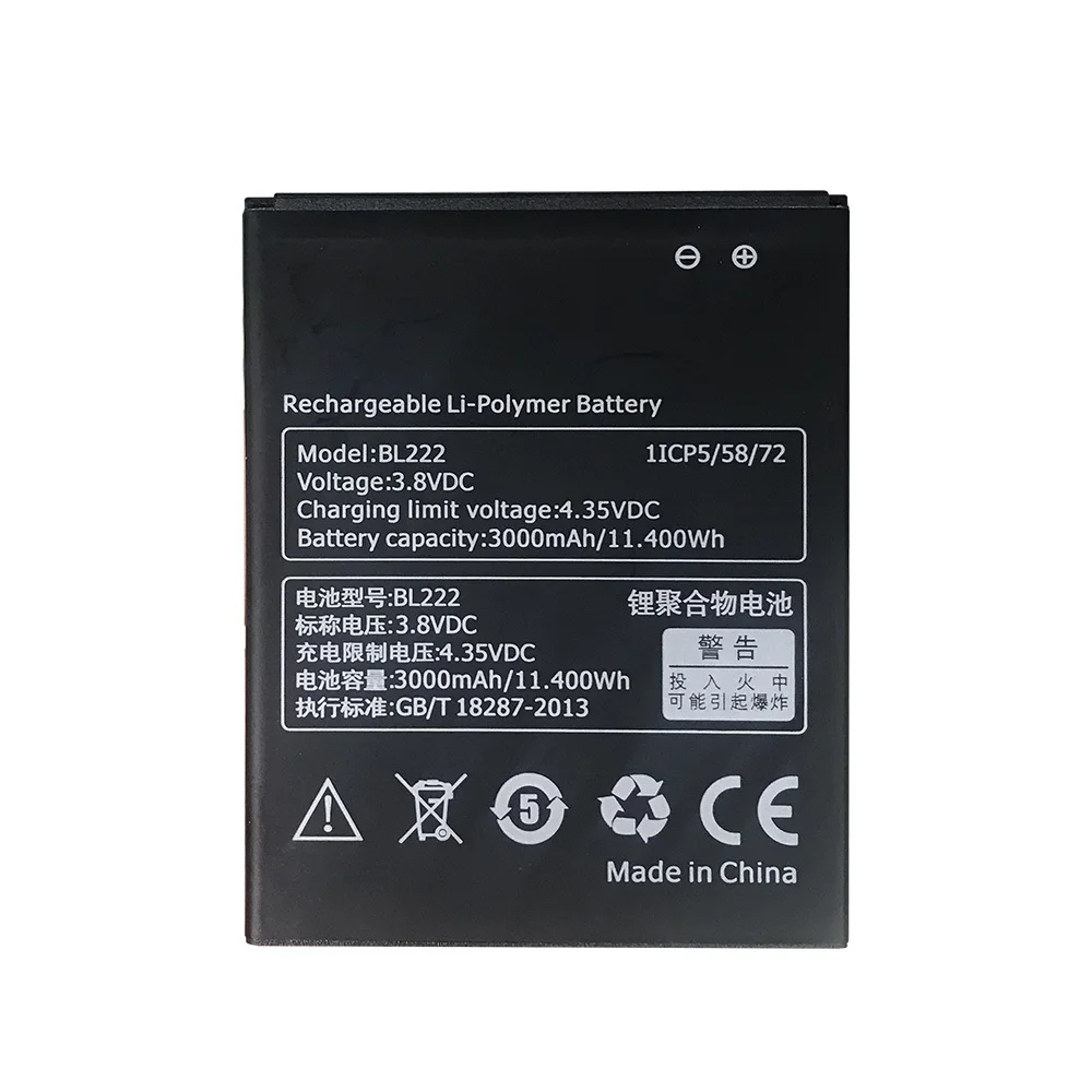 Высококачественный Мобильный телефон BL222 сменный литий полимерный аккумулятор