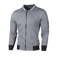 spring and autumn new sweater zipper stand collar sweater jacket mens casual plaid cardigan men clothing sweatshirt streetwear