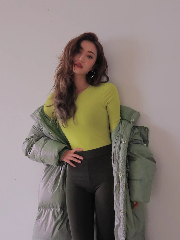CHEERART Plus Size Long Winter Coat Women Parka Loose Puffer Jacket Hooded Bubble Coat Anorak Fashion Clothing
