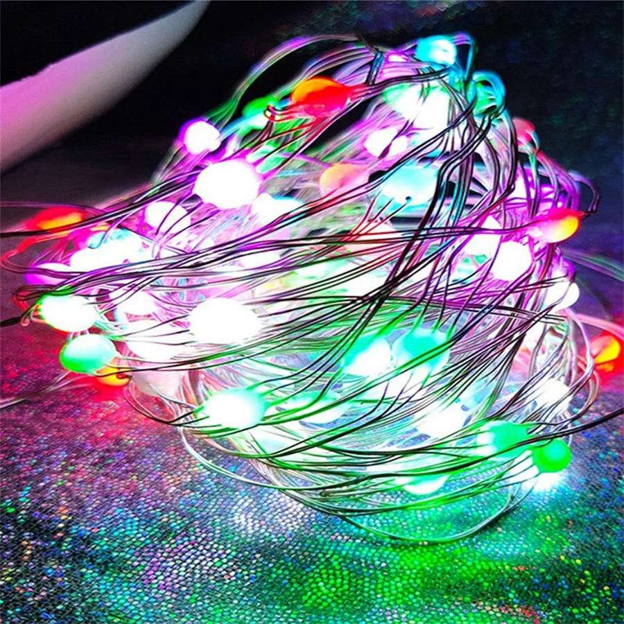 100/светодиодов Рождественская смарт-гирлянда s RGB меняющая цвет Сказочная