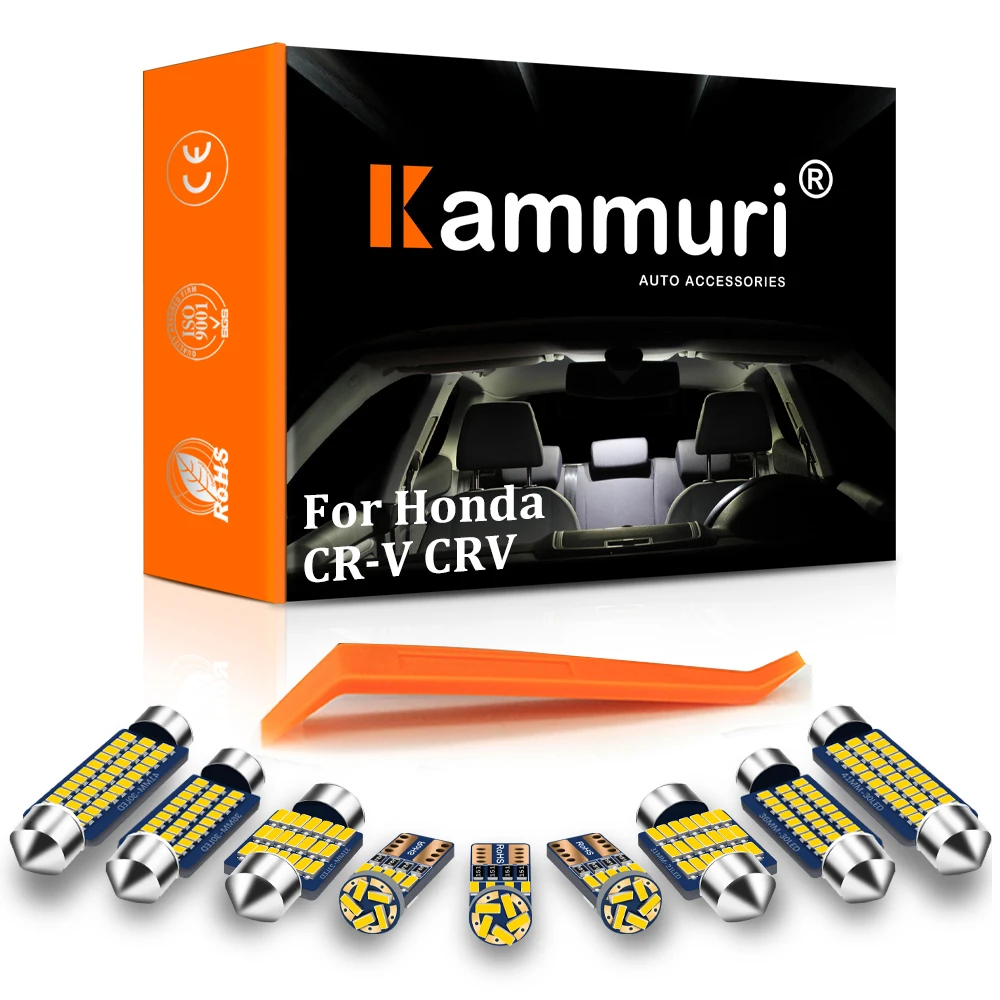 8 шт. Автомобильные светодиодные лампы для внутреннего освещения Honda белые с Canbus