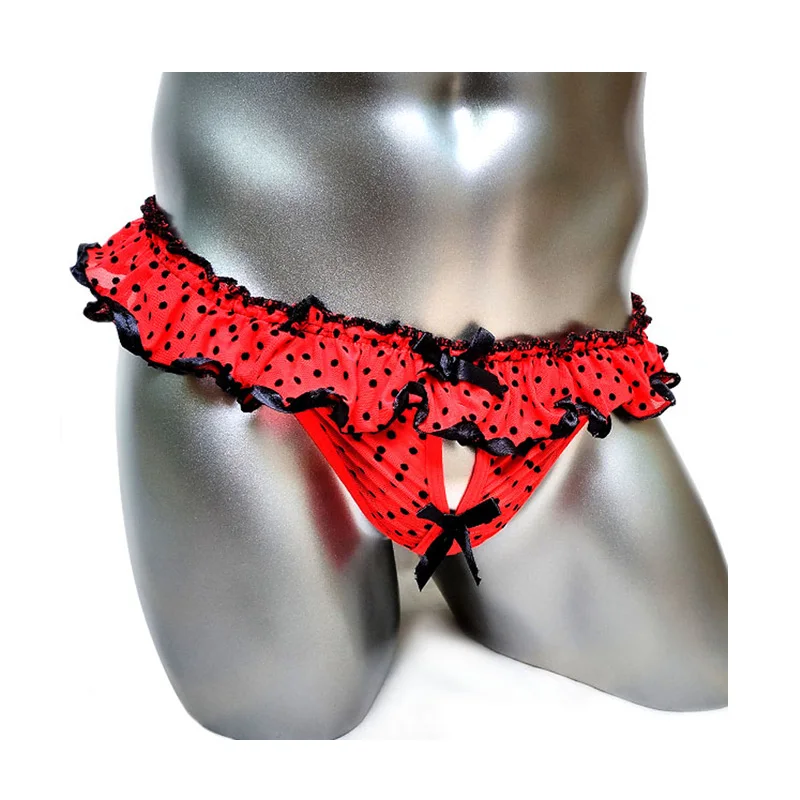 Нижнее белье Мужское эротическое прозрачное пикантное нижнее с юбкой открытой