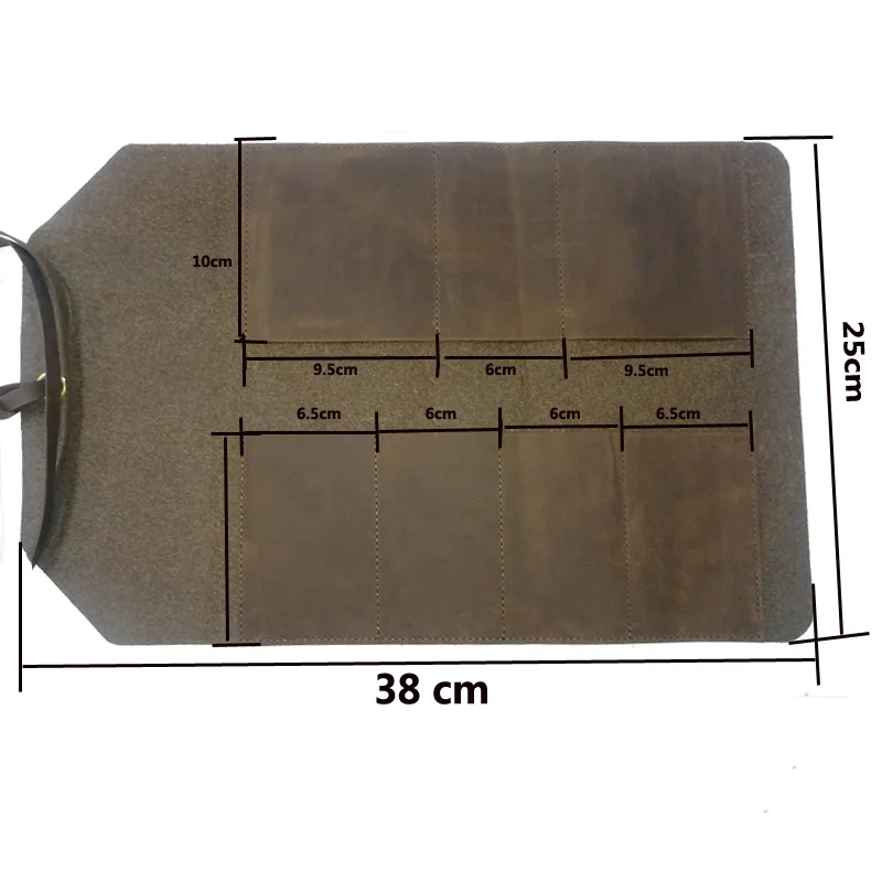 

Roll Tool Case Multi-Purpose Tool Roll Up Bag Wrench Roll Pouch First Layer Cowhide Roll Tool Bag Lightweight Portable Storage