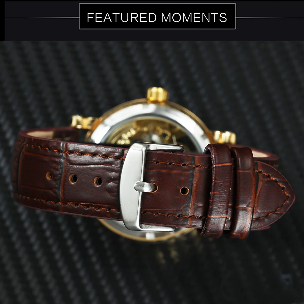 FORSINING Топ бренд Роскошные наручные часы для мужчин и женщин Авто Механический