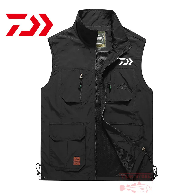 

Daiwa Hot Style Men's Quick-drying Fishing Vest Outdoor Leisure Breathable Fishing Jacket Hiking Multi-pocket Practical Vest