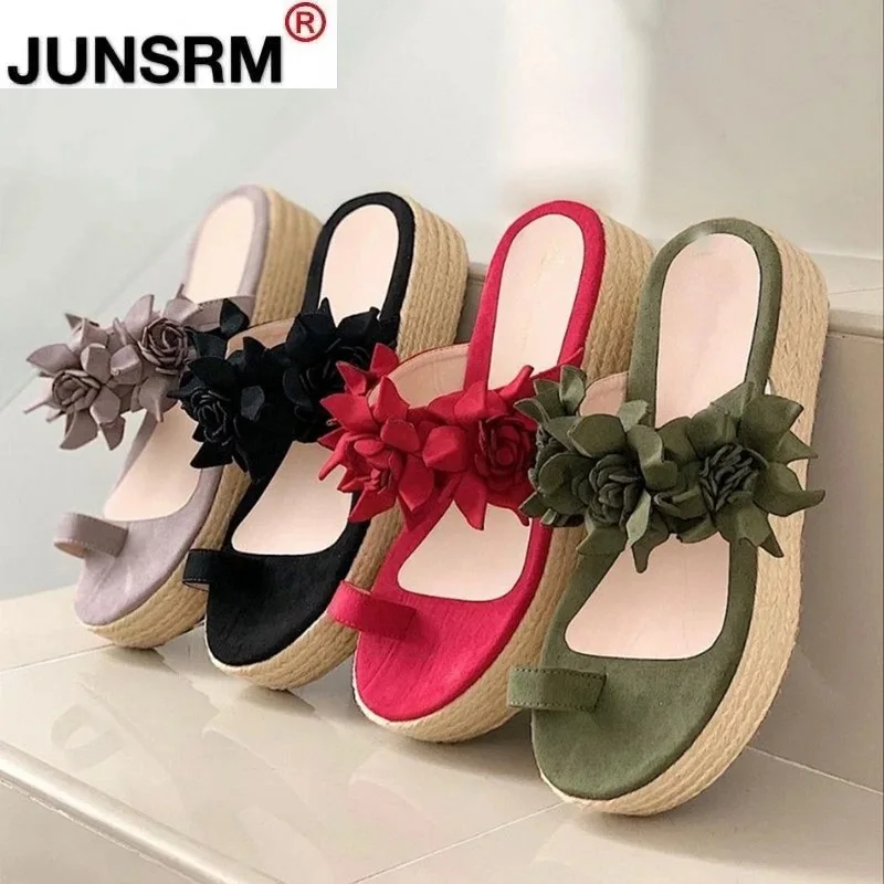 

Hot Sales Woman Sandals Platform Flower Slippers Casual Beach Flip Flops Sandals Women Summer Sexy High Heel Sandal Ladies