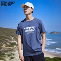 pioneer camp 2021 summer new t shirts men 100 cotton oversized hip hop fashion prined mens t shirts adt802141