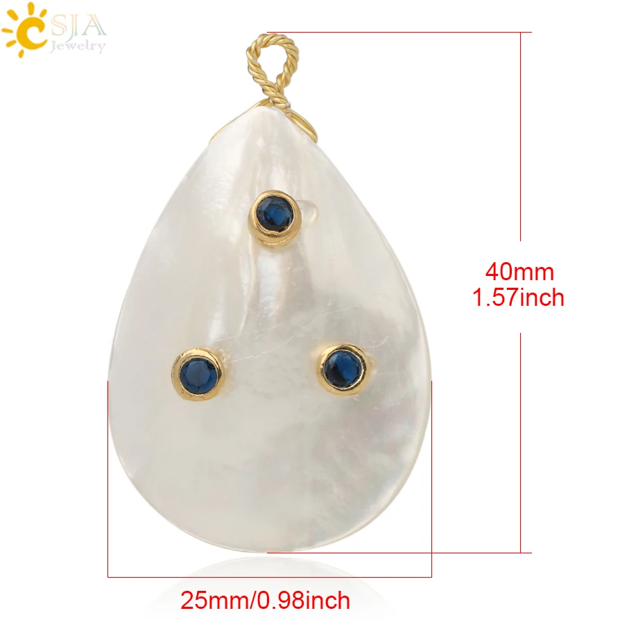 Аксессуары для подвесок CSJA с пресноводным жемчугом в форме капли