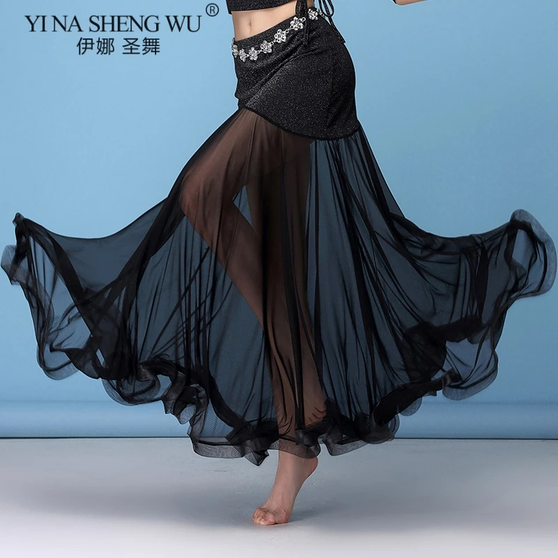 1187 Black Skirt Танцевальный Костюм r, Женская Блестящая одежда для танца живота, летний сексуальный топ с коротким рукавом, юбка для восточных танцев, одежда для танца живота, новая одежда - Цвет: 1187 Black Skirt