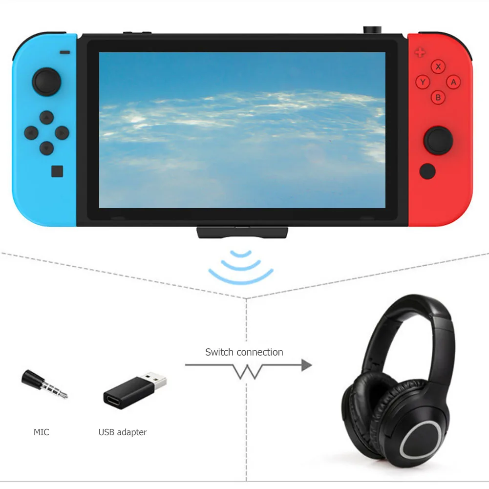 

Type-C Bluetooth 5.0 Transmitter Portable Audio Wireless Adapter HIFI Earphone Dongle for Switch/Switch Lite PS4 PC