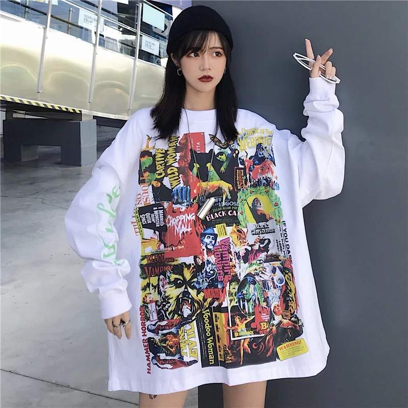 Женский осенне-весенний тонкий свободный свитер в Корейском стиле | Женская