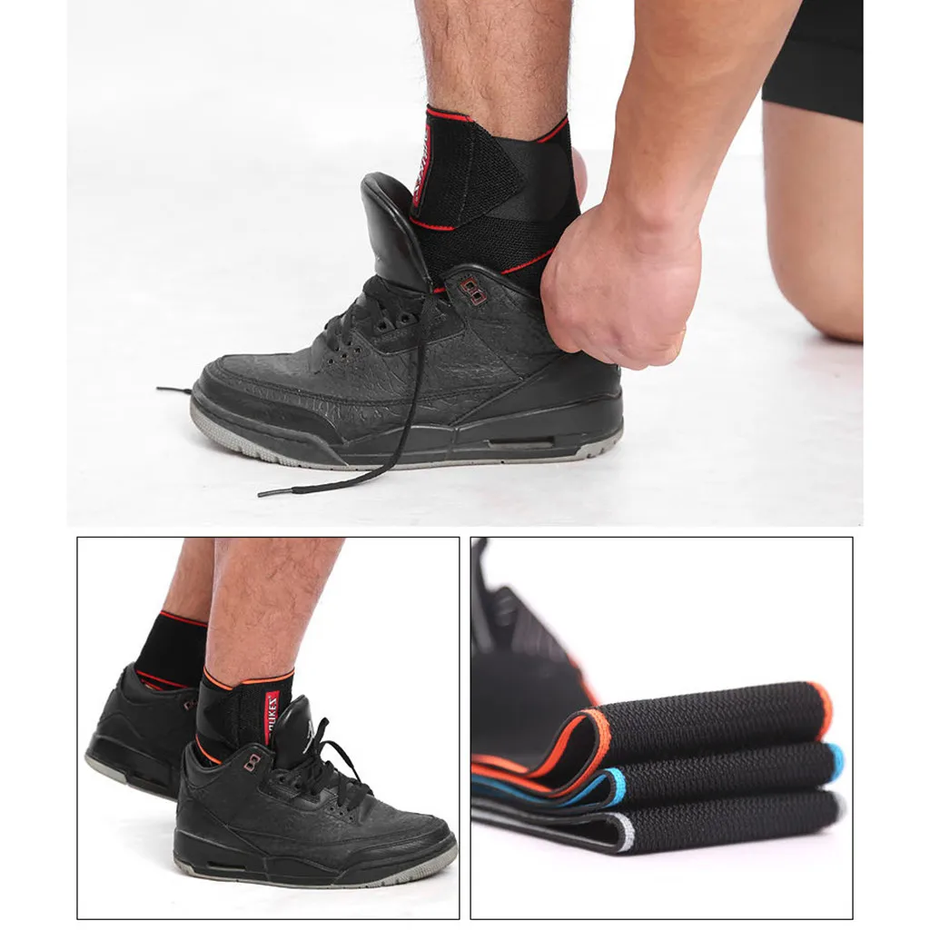 1 шт. безопасный с поддержкой лодыжки тренажерный зал защита для бега черный