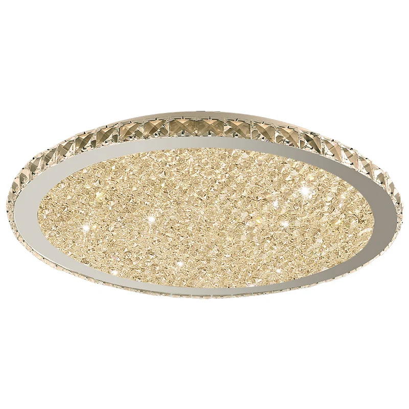 

Modern Crystal Chandeliers Lights Home Lighting Ledlamp Living Room Bedroom Plafonnier Round Led Chandelier Lampadari Fixtures