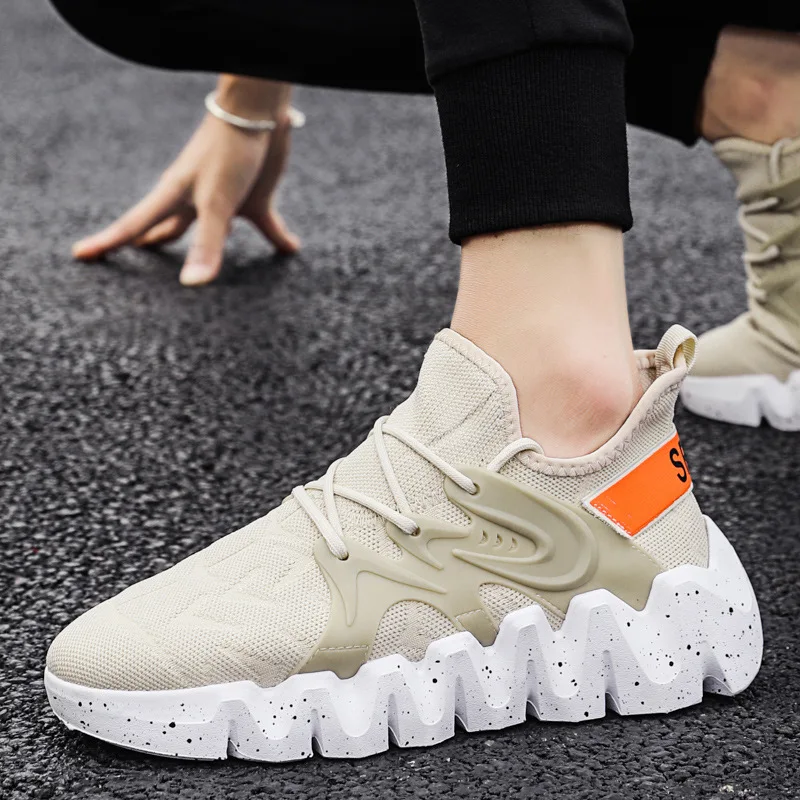 

Мужские парусиновые туфли, Новинка лета 2021, Белая обувь, модные Трендовые туфли в гонконгском стиле, мужские увеличенные студенческие туфли...