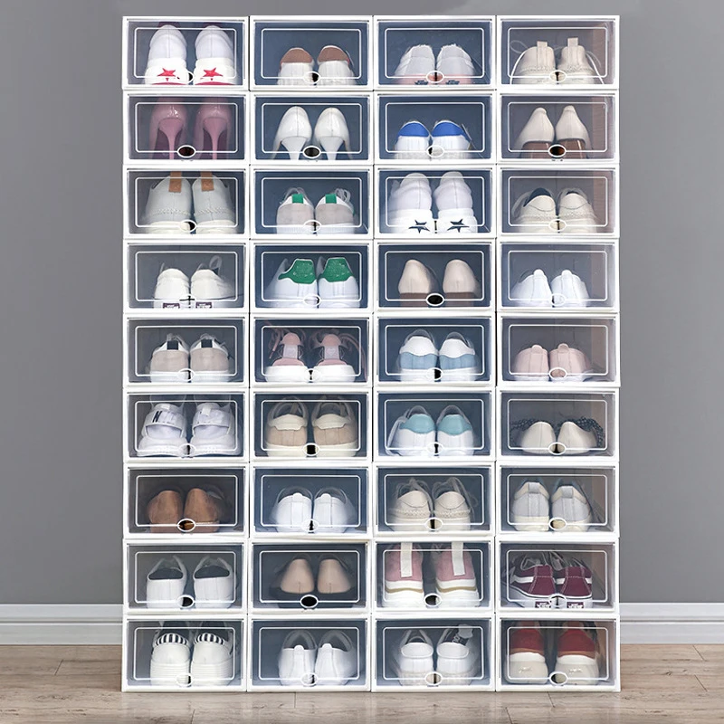 

Многослойная пластиковая стойка для обуви, для хранения на талии, пылезащитные тапочки, простой бытовой экономичный шкаф для обуви