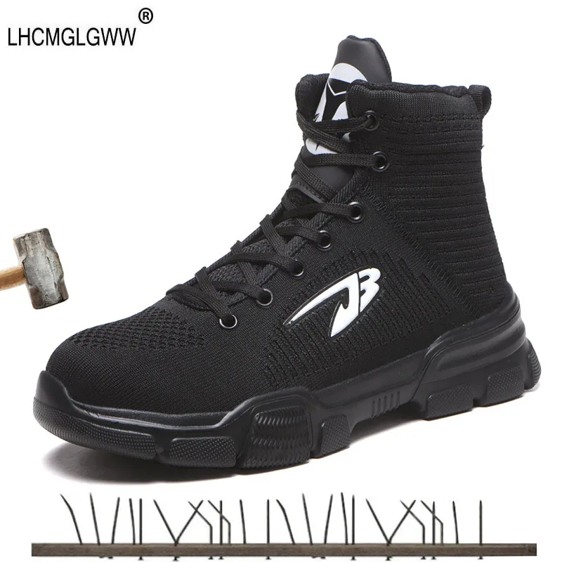 Рабочая защитная обувь дышащая Уличная со стальным носком устойчивая к ударам