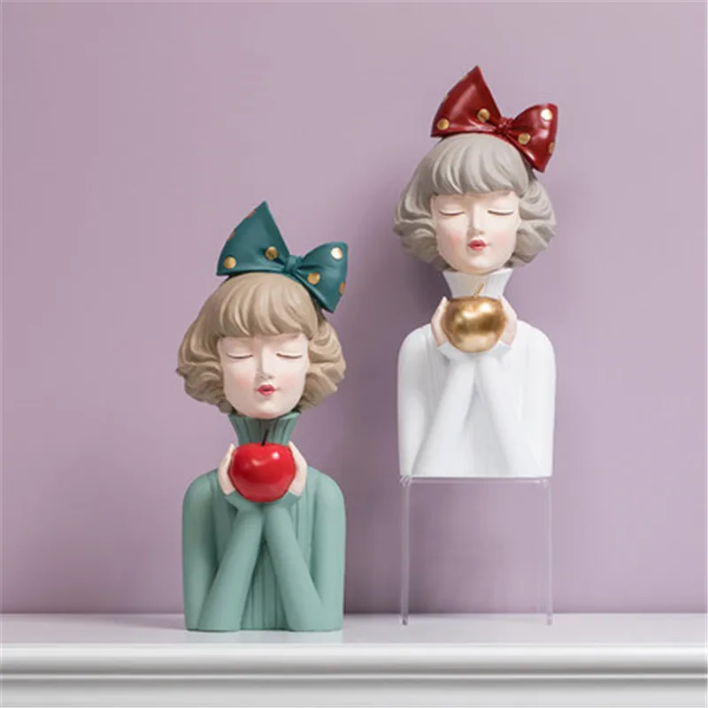 Современный домашний декор креативная Смола безопасная Скульптура девушки