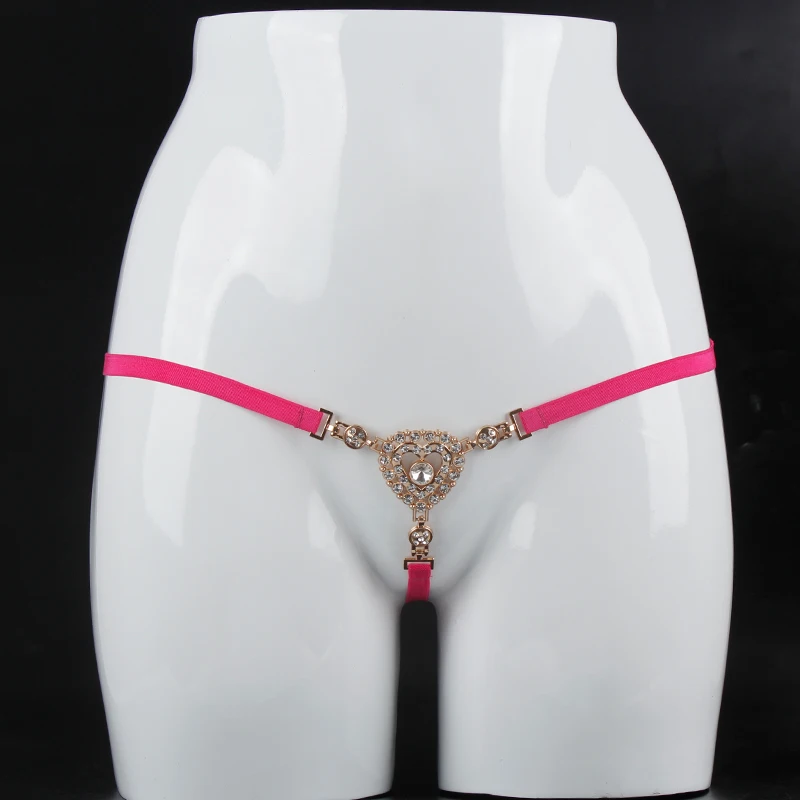 Heart Sequined Rhinestone Body Chains G-strings Ladies Low Waist Panties Sexy Erotic Lingerie Crystal Underwear Thong | Тематическая