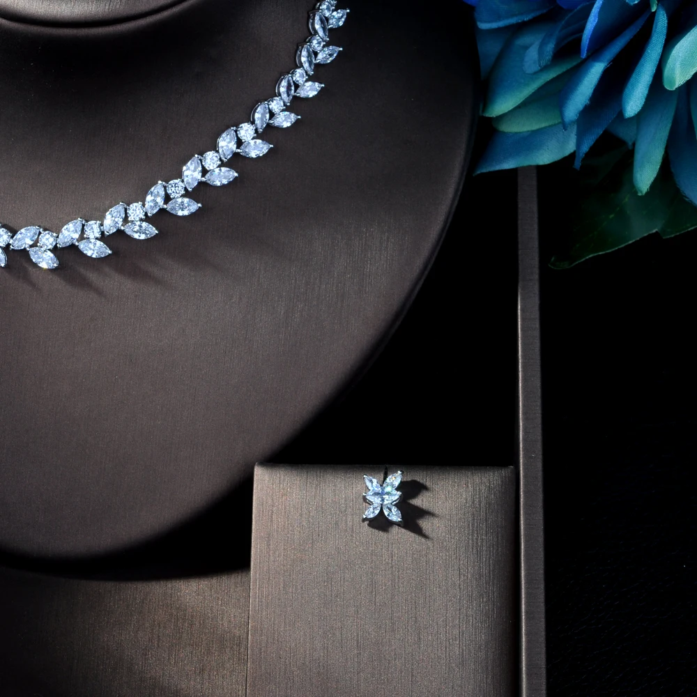 HIBRIDE изысканный кубический цирконий Свадебная вечеринка набор ювелирных изделий