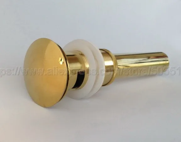 Латунная сливная решетка для раковины ванной комнаты золотого цвета выдвижная