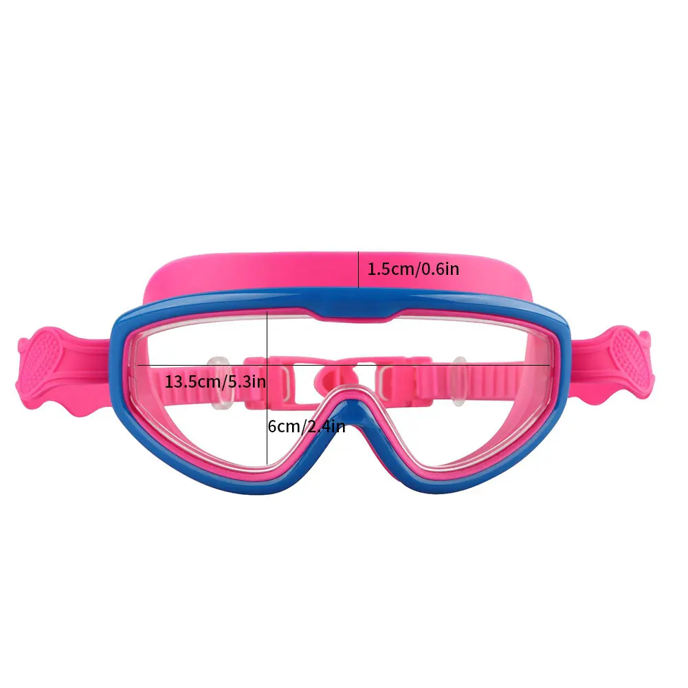 

Kids Swimming Goggles Anti-Fog Anti-Leak Large Childrens UV Protection Lenses Boys And Girls' Big Frame Earplug Swimming Goggles