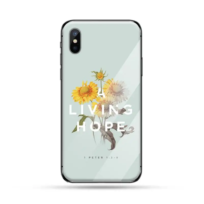 

Fashion bible Quotes art Phone Case Tempered glass For iphone 6 6S 7 8 plus X XS XR 11 12 PRO MAX Mini