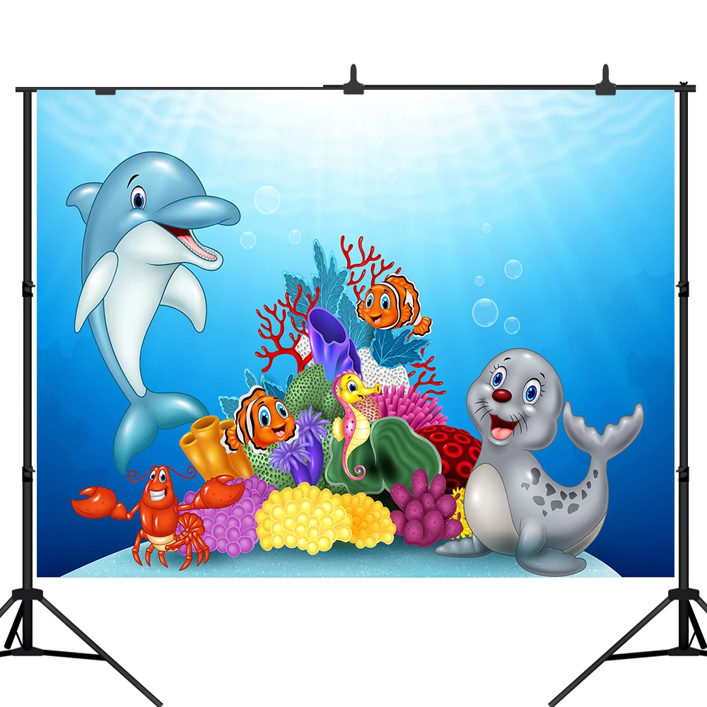 

Lyavshi фотография Фон морской Коралл Дельфин Сказка Мечта день рождения фотосессия печатная фотобудка