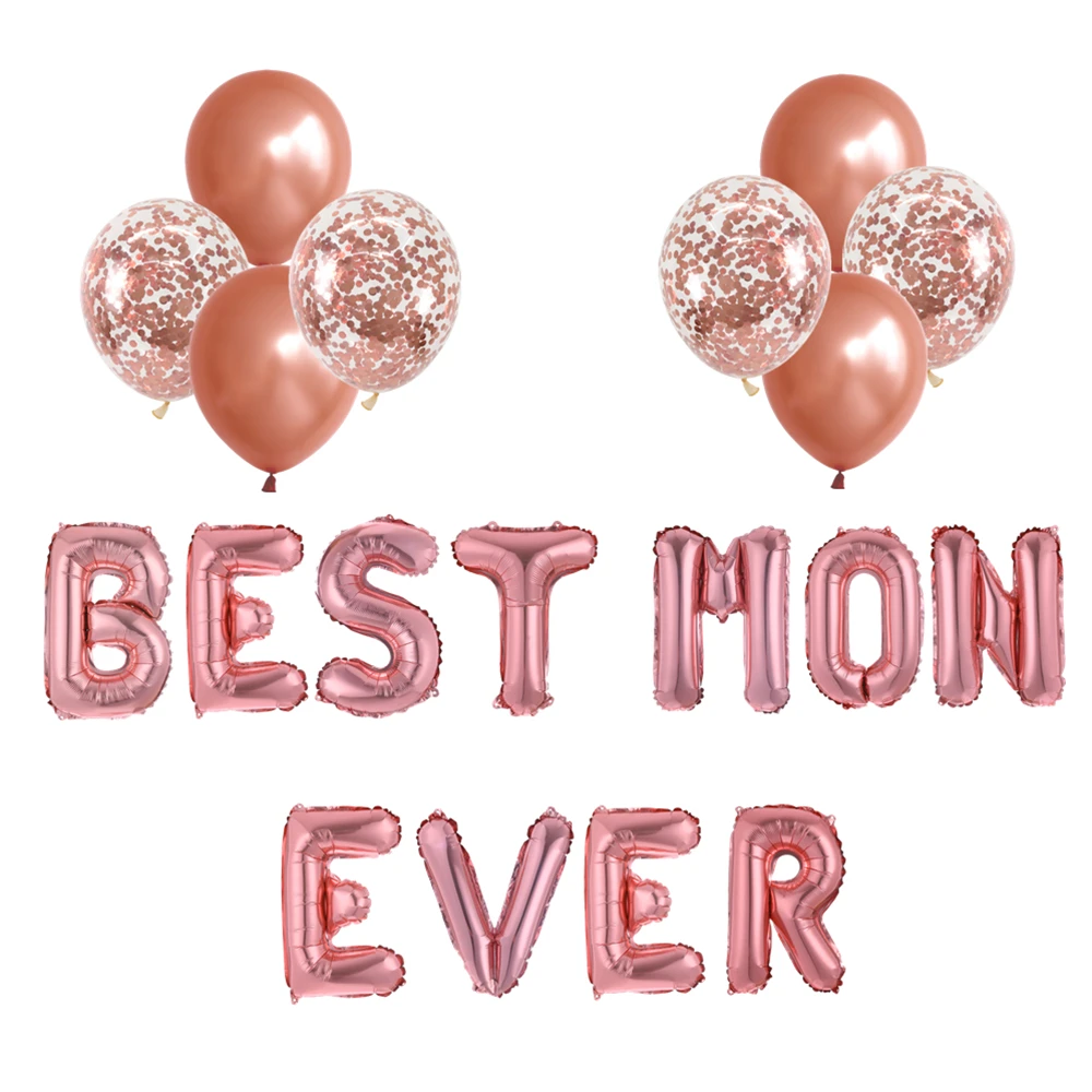 1 комплект розовое золото вечерние украшения на день матери 16 дюймов с буквами