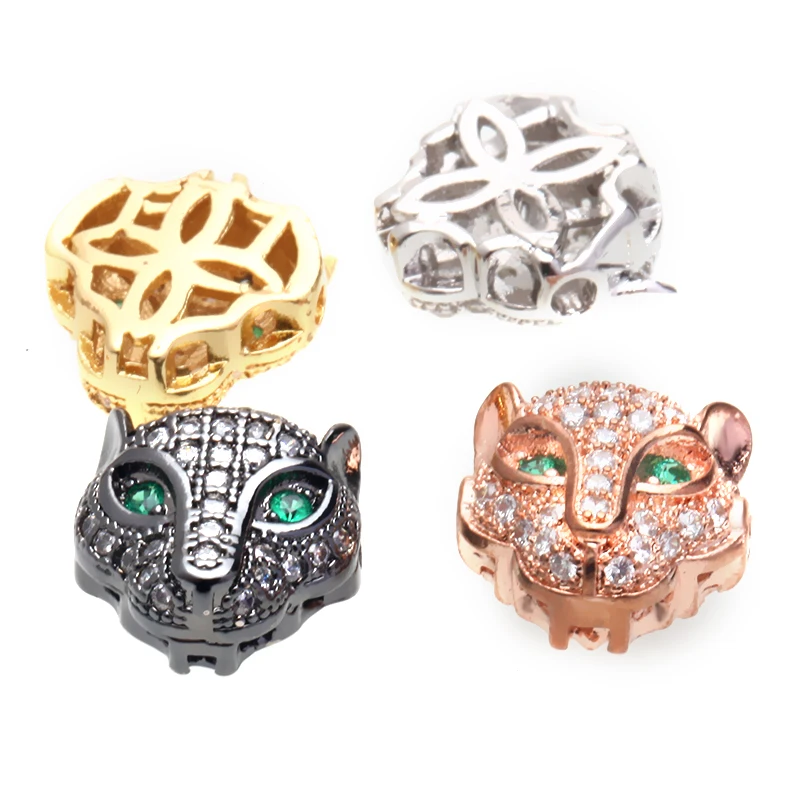 Бусины для браслета DIY 1 шт. медные инкрустированные бусины леопардовой расцветки