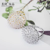 fashion rings for women bridal wedding trendy females jewellery engagement accessory white goldsilver color zircon gift design