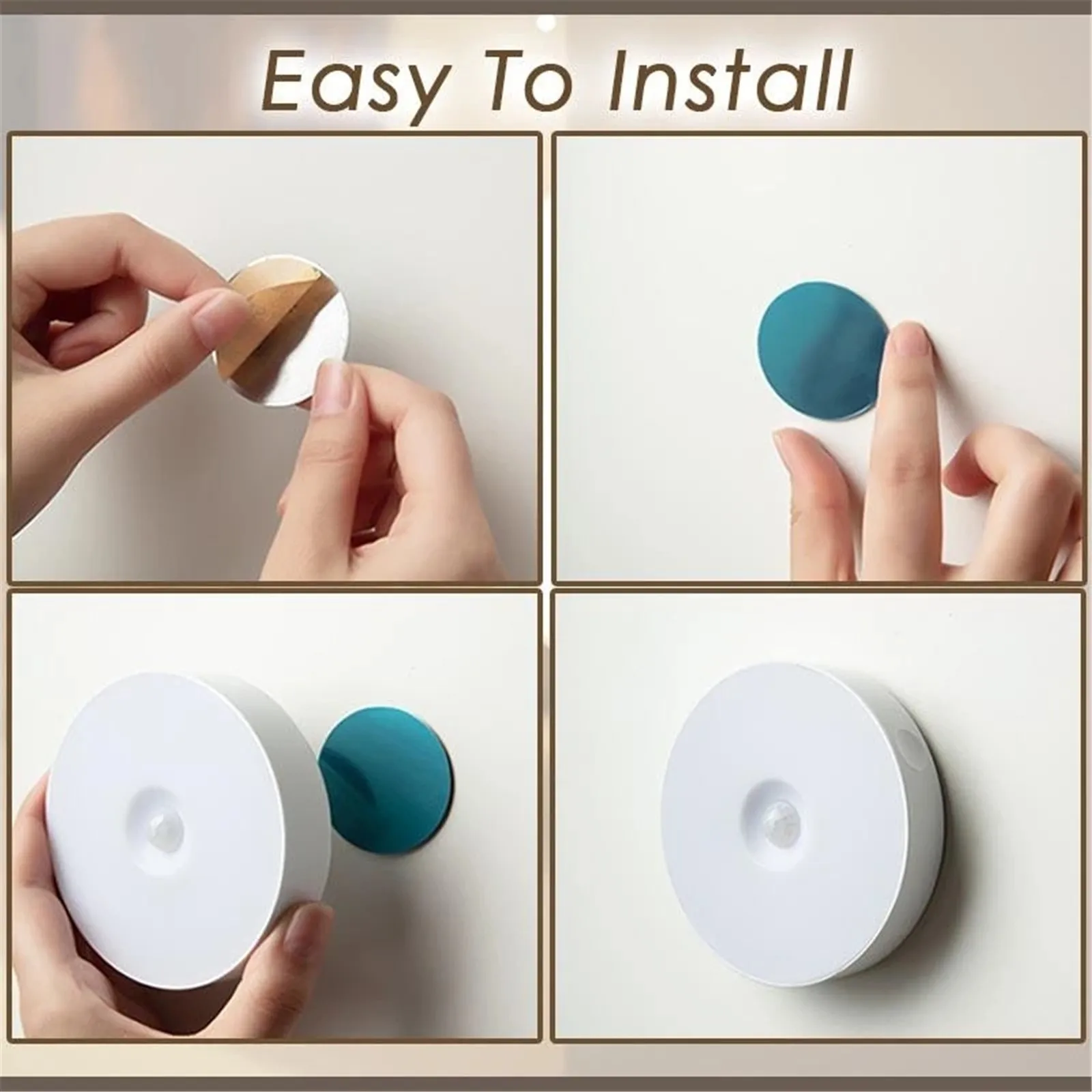 

Lighting Decoration Smart Human Body Induction Mini Night Light Motion Sensor Usb Charging Led Light Bedroom Lamp Home Decor