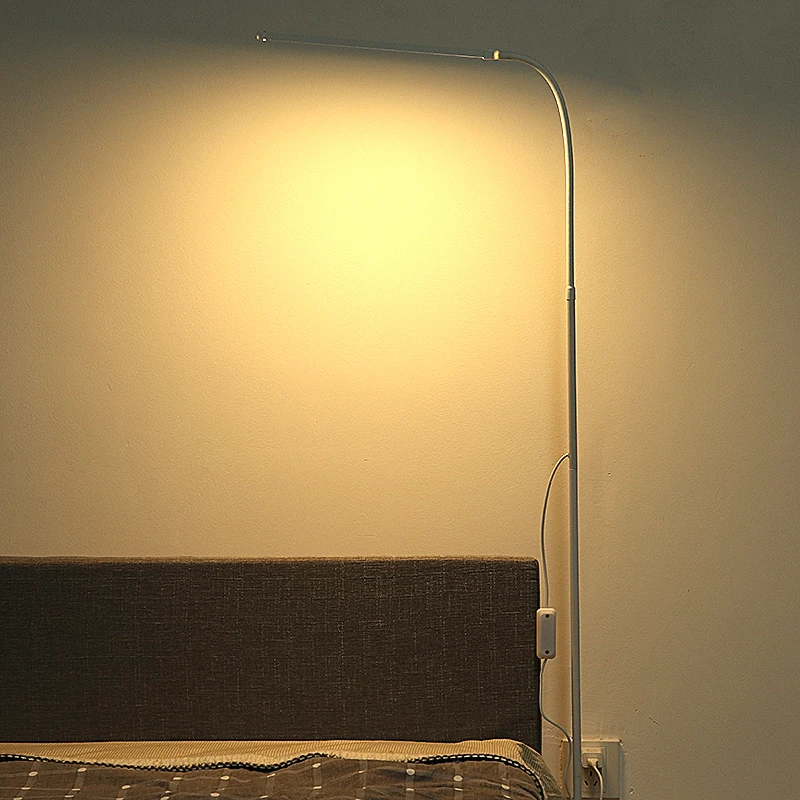8W 700lm Modern Stand Floor Lamp White &amp Warm LED Dimmer USB Desk Reading Night Light Fixture for Bedroom Decor | Лампы и освещение