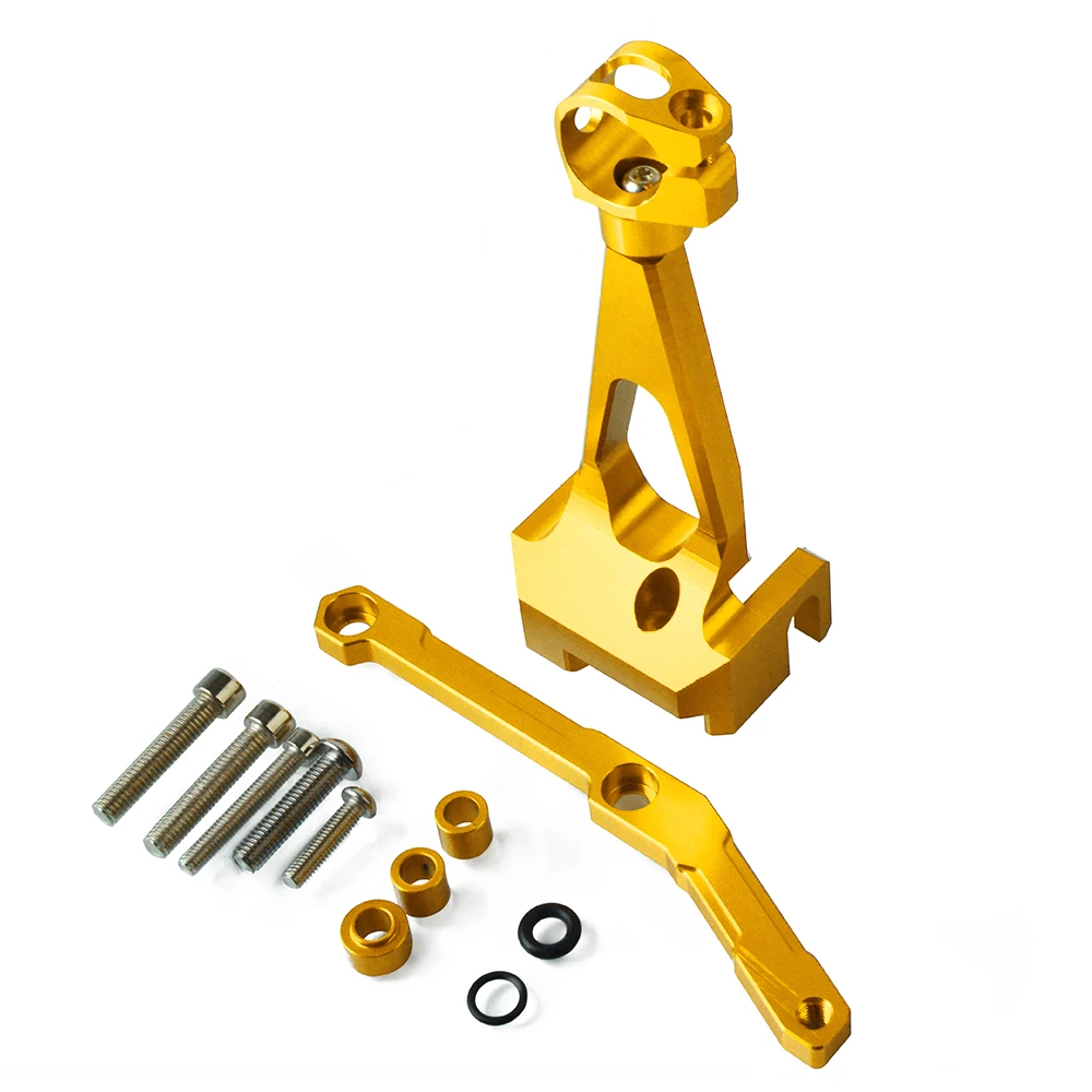 gold MT-09 MT09 мотоцикла с ЧПУ рулевого управления стабилизации гаситель кронштейн для YAMAHA MT-09 MT09 FZ09 FZ-09 2013 - Цвет: gold