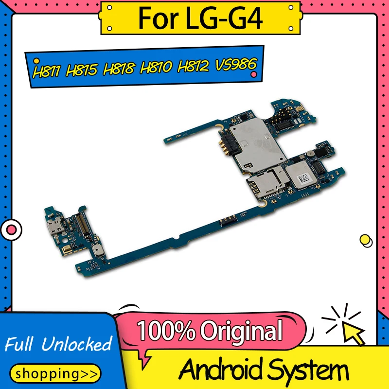 100% оригинальная разблокированная материнская плата 3G RAM 32GB ROM для LG G4 H811 H815 H818 H810