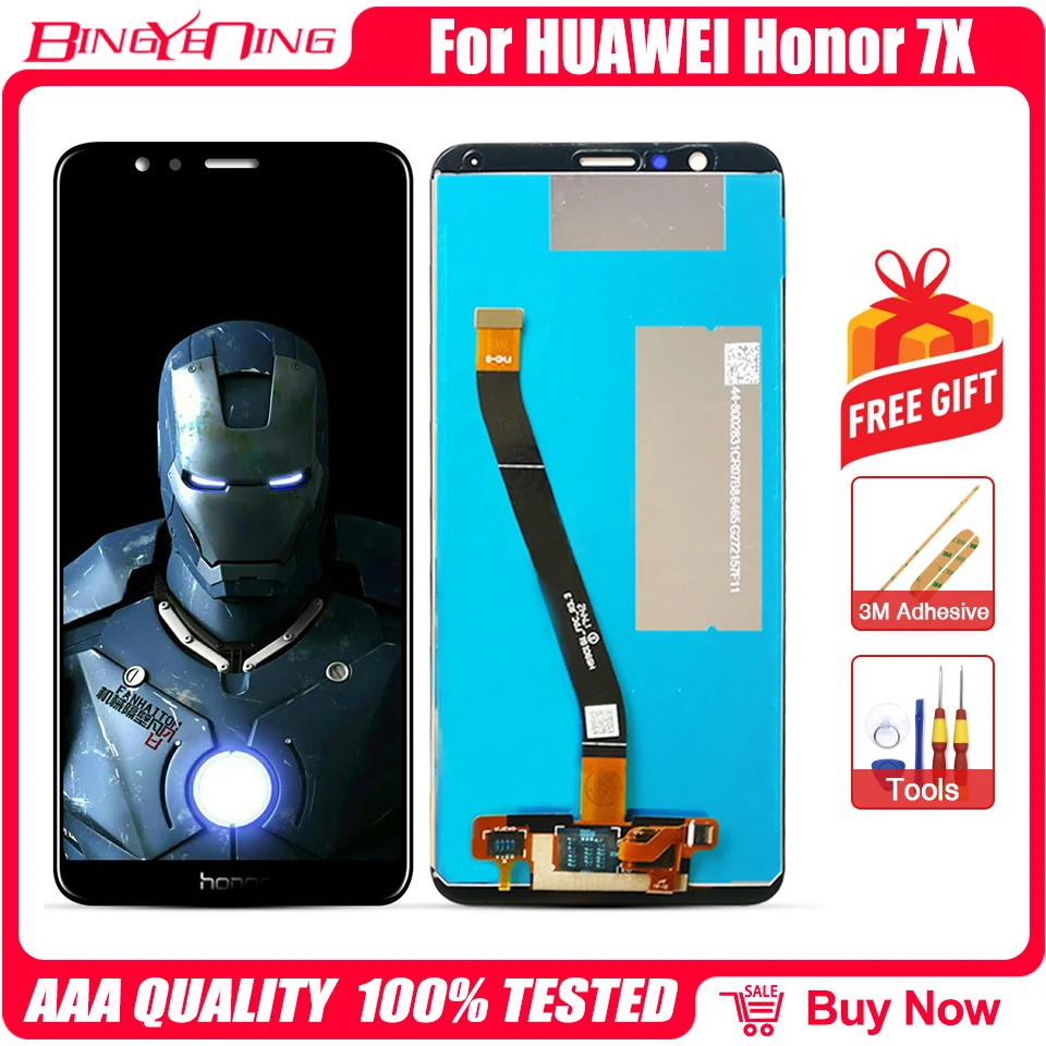 ЖК-дисплей 5 93 дюйма для HUAWEI Honor 7X сенсорный экран с рамкой BND-TL10 BND-AL10/L22/L24 |