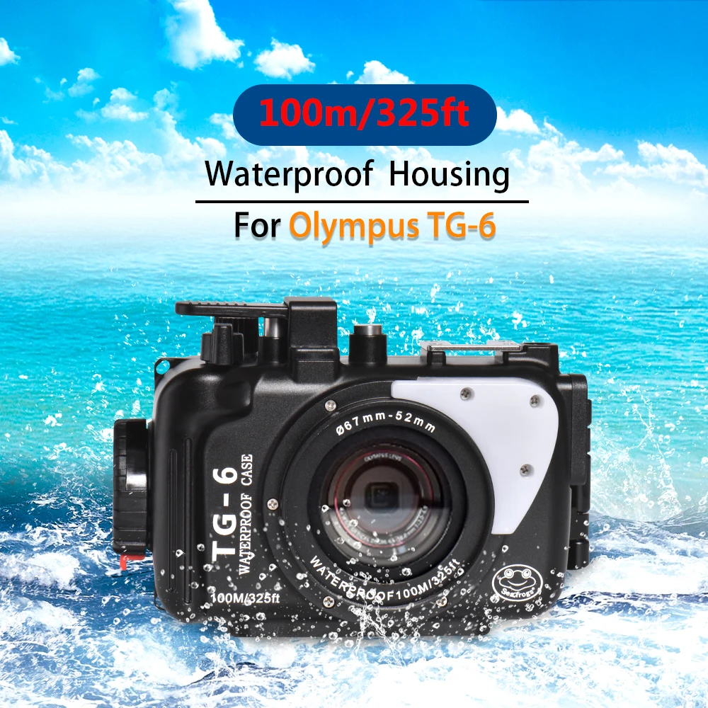 100 м/325ft для цифровой камеры Olympus TG6 ТГ 6 подводный короб Камера Корпус Алюминий