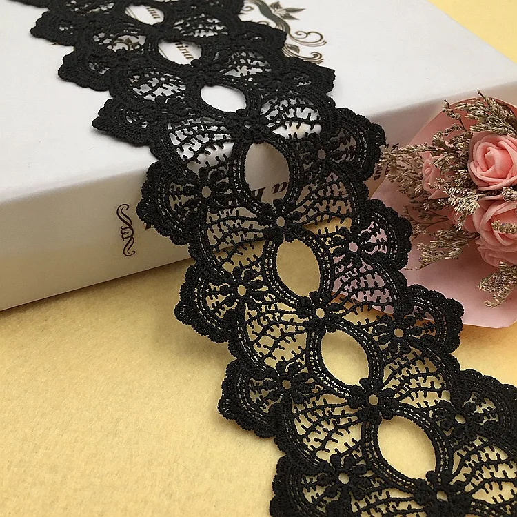 

5 Kinds Of Black And White Water-soluble Lace Embroidery Bilateral Exquisite Embroidery Barcode Clothing DIY Accessories