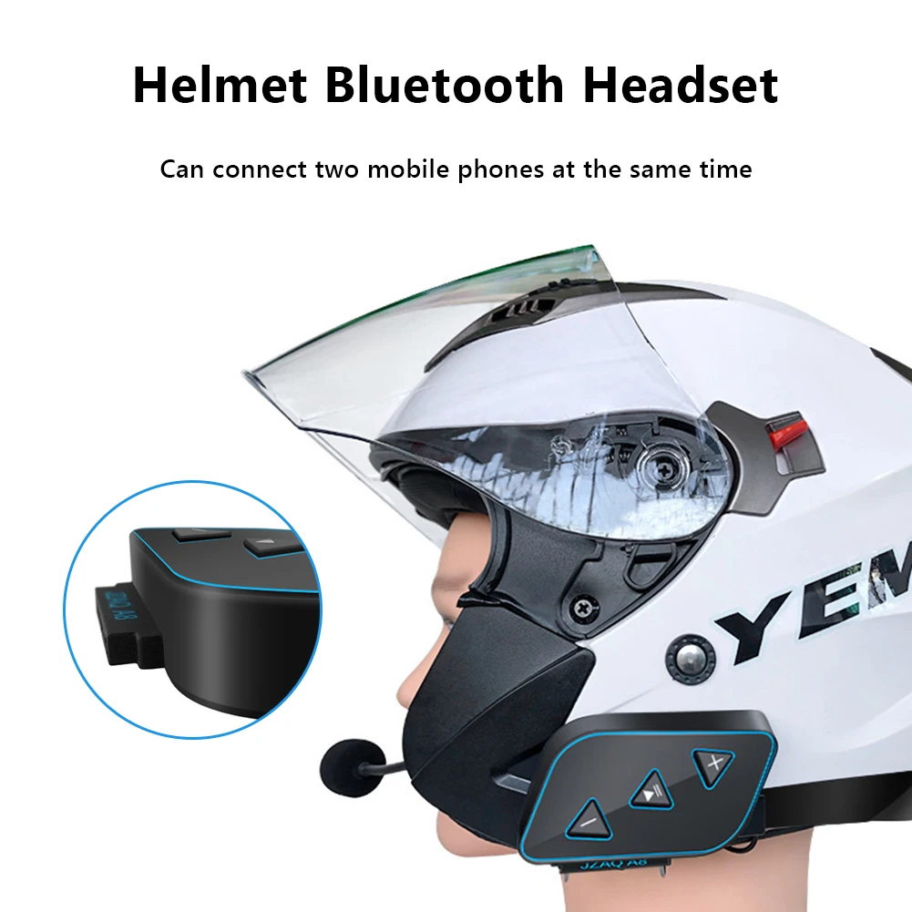 

A8 Motorcycle Bluetooth 5.0 Helmet Headsets Intercom Call Motorbike Stereo BT Wireless Communication Headphone Motor Accessories