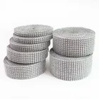 Лента пластиковая, серебристая, в рулоне, 10 ярдов