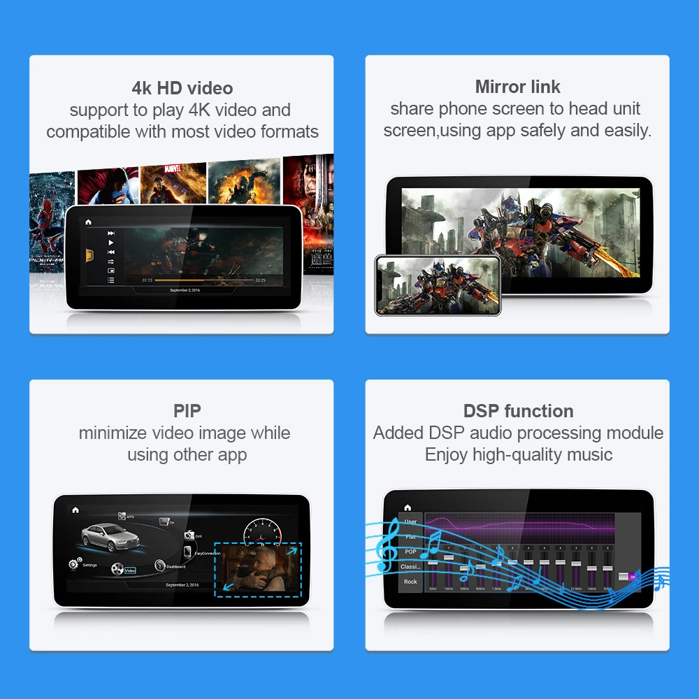 구매 아우디 Q5 10.0-2009 용 안드로이드 2017 차량용 멀티미디어 플레이어, 오토라디오 내비게이션 10.25 '스크린 헤드 유닛 무선 카플레이 LTE 4G GPS