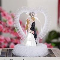 romantic cake toppers dolls bride and groom figurines funny casamento wedding cake topper stand topper decoration craft supplies