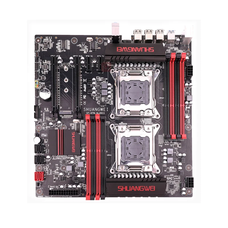 X79  motherboard LGA 2011 with 2*E5 2680 V2 + 2*CPU Cooler